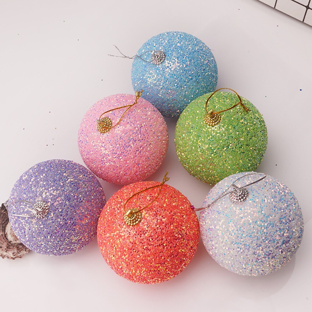 La palla di natale rotonda brilla con decorazioni natalizie per le palle di decorazioni per alberi di natale per feste di famiglia di natale