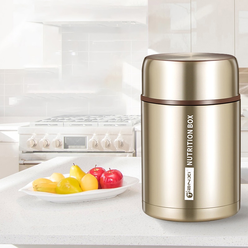 TIANXI Food Jar Thermos Stainless Steel Large Lunch Box Picnic Bento Box Portable Lunch Box Office Lunch Box