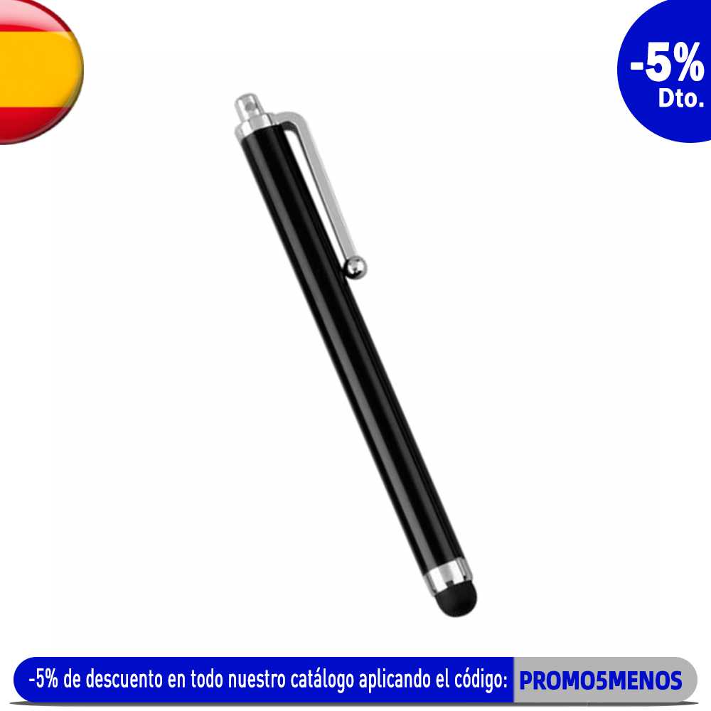 Universele Stylus Pen Ultra Gladde Rubber Tip Zwart Compatibel Met Alle Apparaat Met Capacitieve Touchscreen
