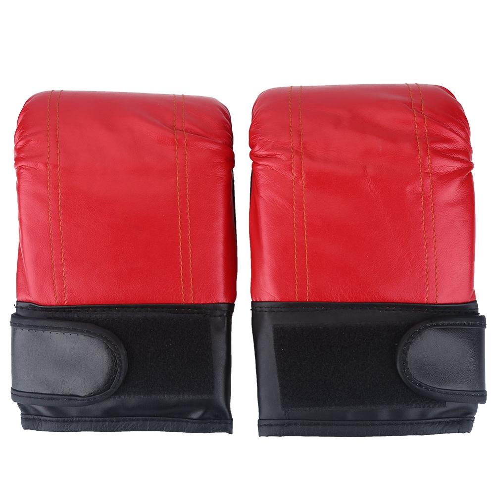 Kick Boxing Gloves for Men Women PU Karate Muay Thai Guantes De Boxeo Free Fight MMA Sanda Training Adults Kids Equipment: Red