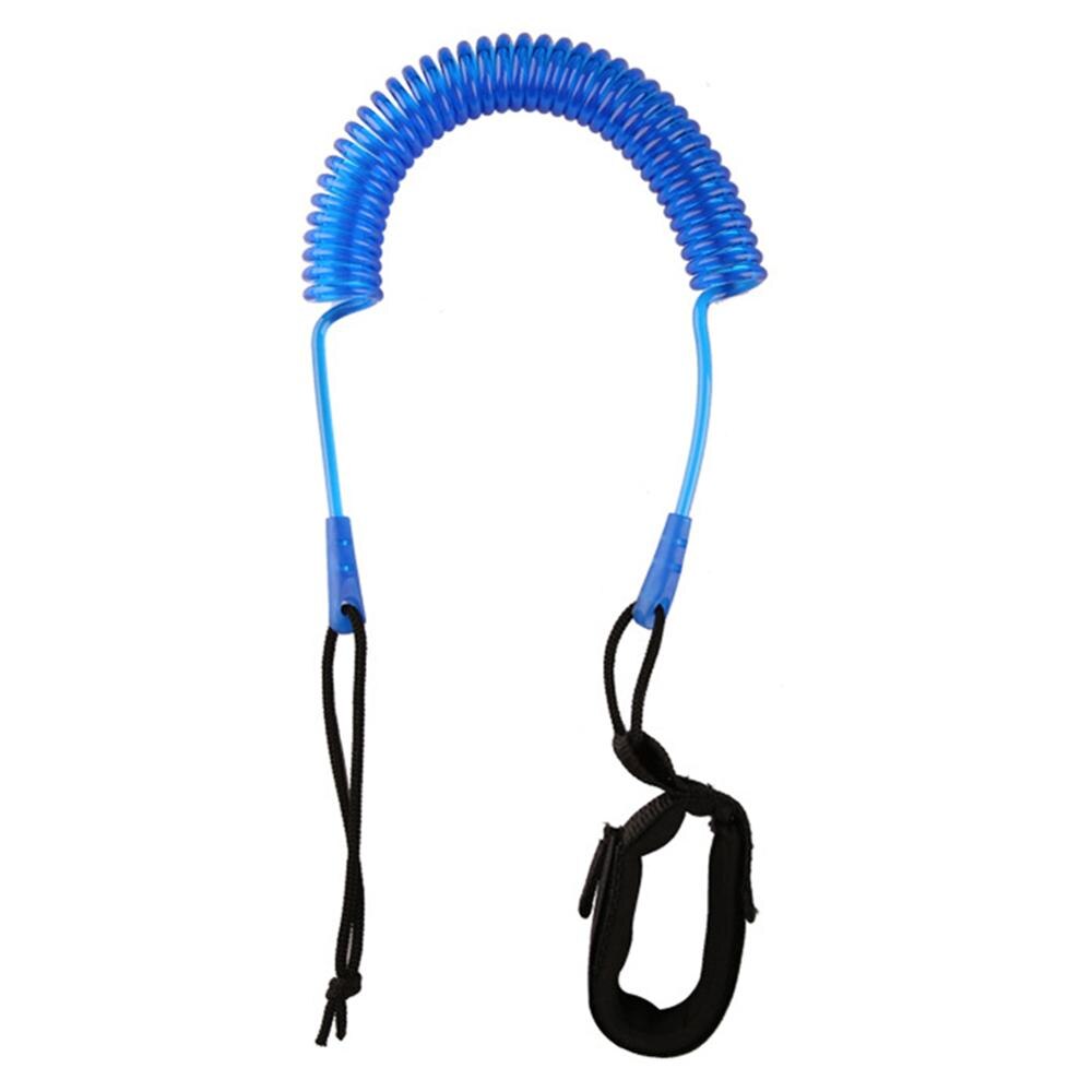 10ft perna corda prancha cinta elástica stretchable seguro paddle trela enrolado tornozelo levante-se tração jangada surf kayak acessório: Blue