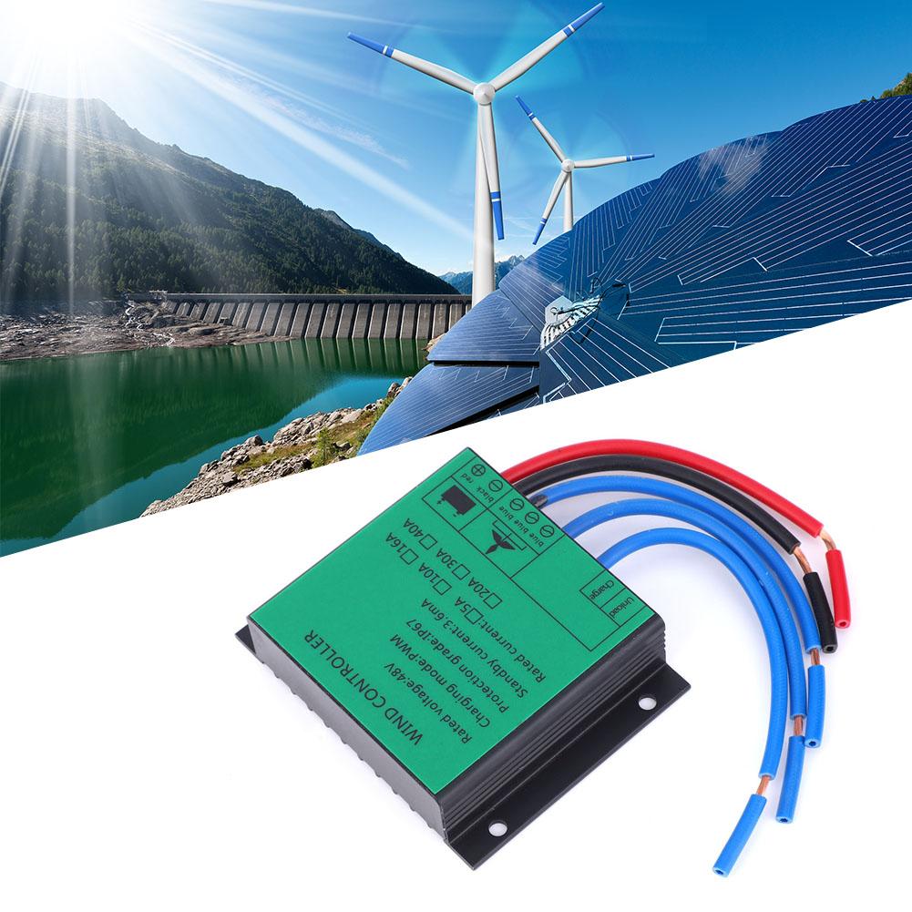 Waterdichte Wind Generator Controller Pwm Aluminium Legering Met Light-Emitting Diode 48V 600W 15A