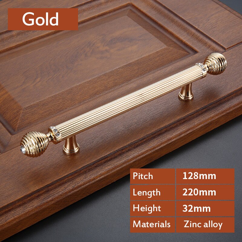 Gull dørhåndtak port luksus svart skuff trekker kjøkkenskap håndtak og knotter møbelhåndtak maskinvare: C