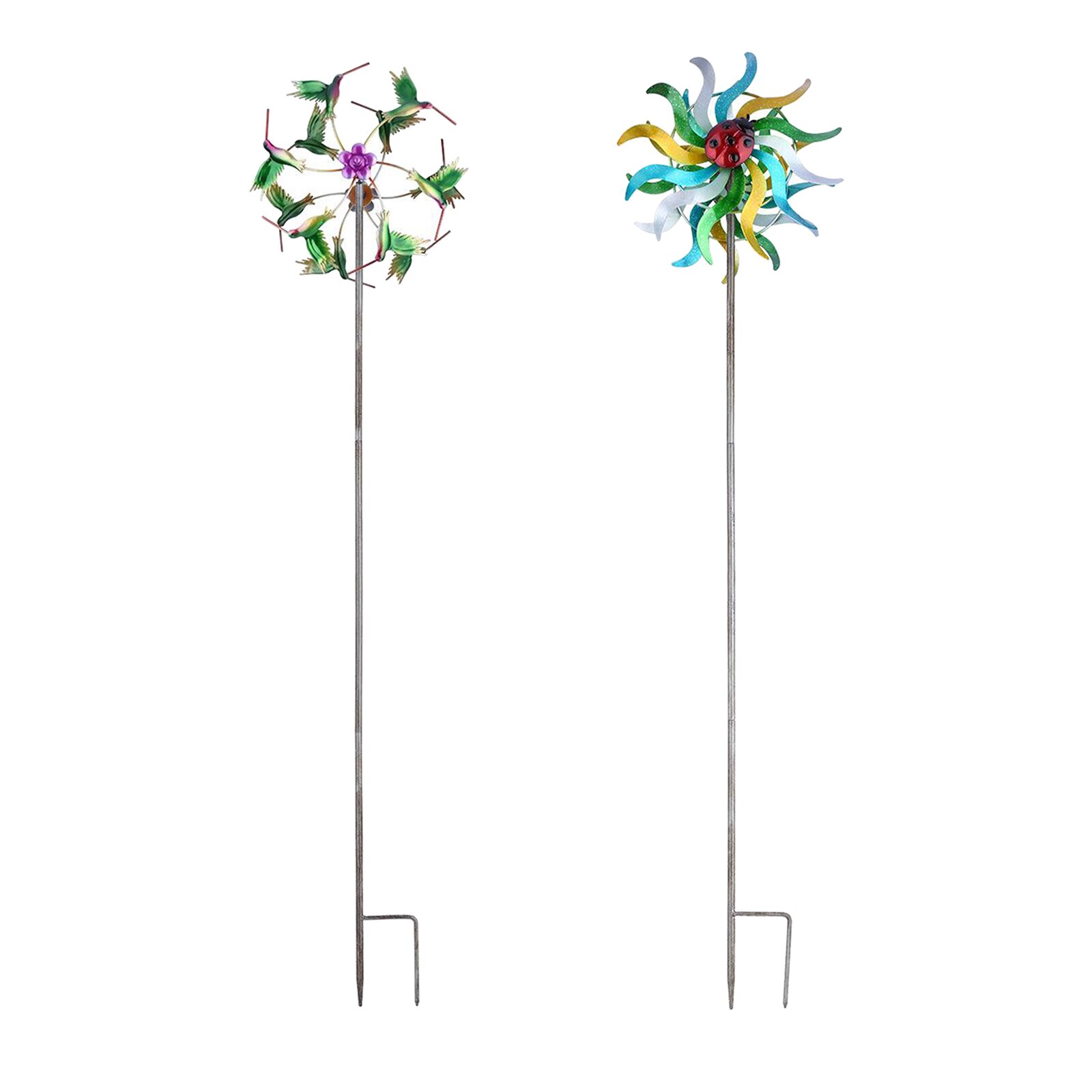 Durable Wind Spinner Windmill Outdoor Yard Vertical Patio Stake Garden Decoration, Easy to Install