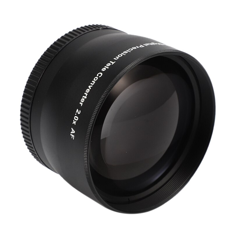 NEWYI 58mm 2.0X téléobjectif pour appareil photo numérique DSLR pour appareil photo et caméscope à fils avant