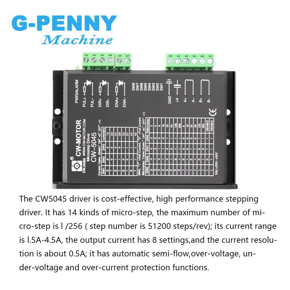 ! Nema 23 stepper motor driver CW5045 0-4.5A 24-50vDC for Nema 17 / Nema 23 2 phase stepper motor drive