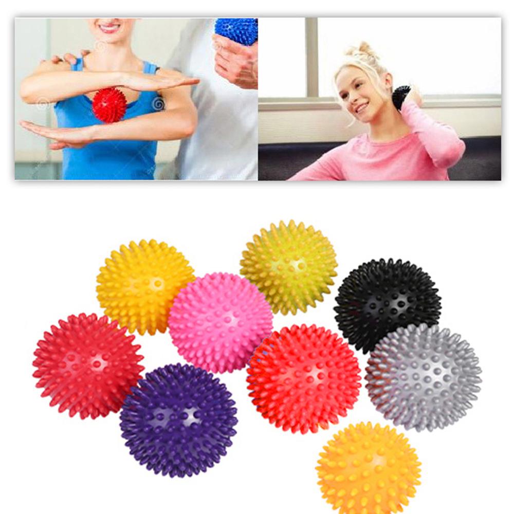 Pvc spiky massage bold udløsepunkt sport fitness hånd fod smerte stress relief fitness tilbehør muskel slappe af bolden 5 farver