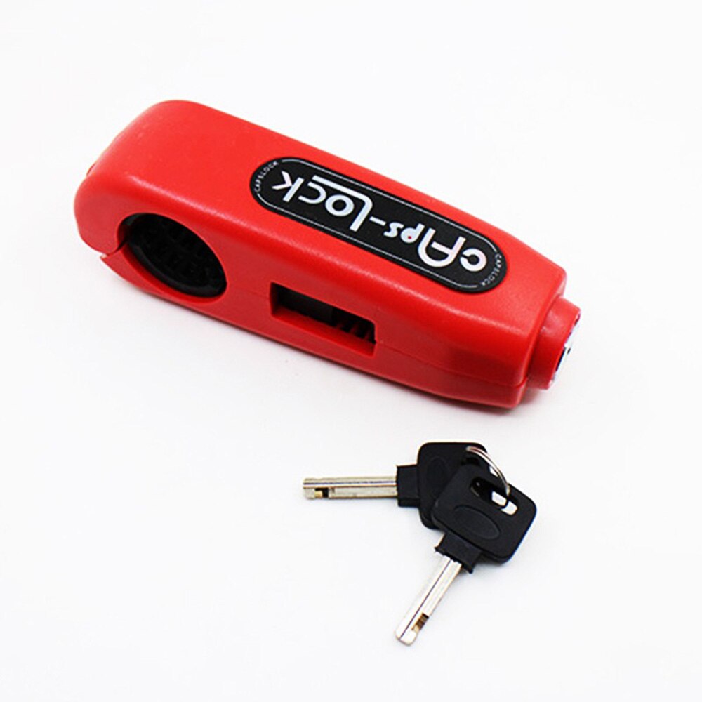 Universal Motorcycle Lock Scooter Handlebar Safety Lock Brake Throttle Grip Anti Theft Protection Security Locks: Red