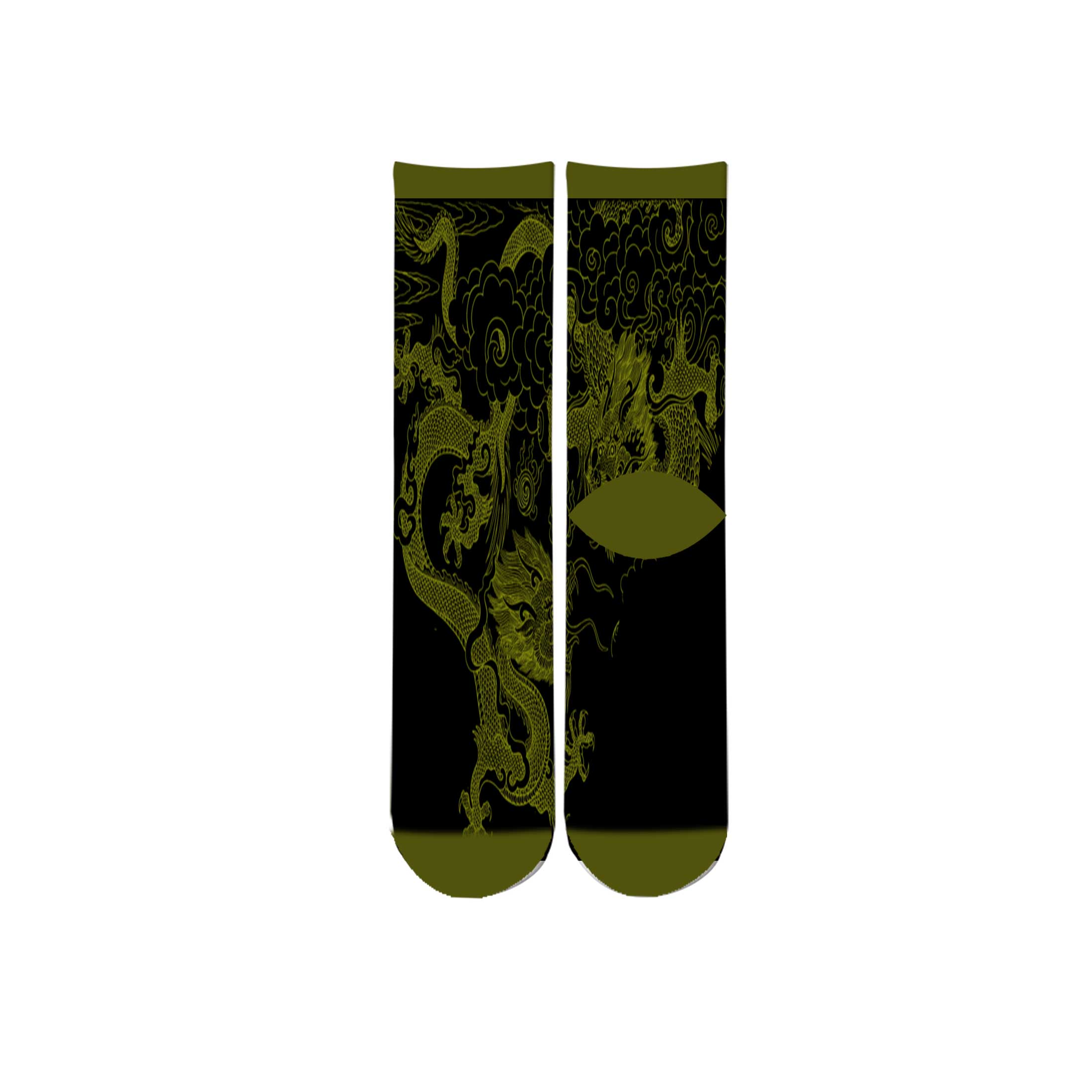 Calcetines largos con estampado en 3D de dragón chino para hombre, calcetín de tubo con estampado de grafiti, pintura, ukiyo-e, japonés