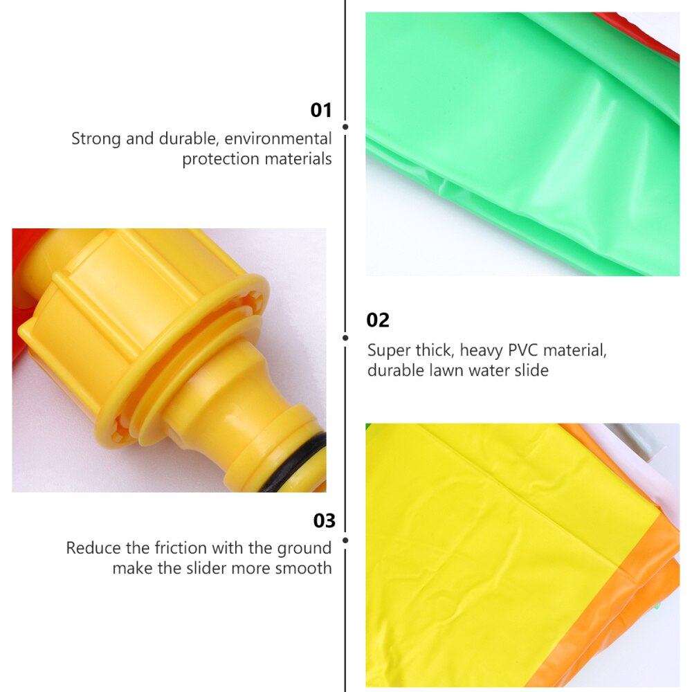 1Pc Water Slide Built In Water Sprayer Backyard PVC Durable Colorful Lawn Water Slide Summer Water Slide Water Sports Slider Wat