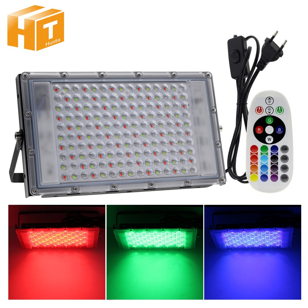 150w led valonheitin  ip65 vedenpitävä rgb valonheitin ulkokäyttöön led kohdevalo maisemavalaistus kaukosäätimellä eu pistoke