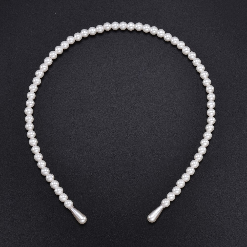 Weiß Perle Frauen Haar Hoop Haar Band Elegante Stirnband Hairband Schmuck Haar Zubehör De Novia Para El Cabello