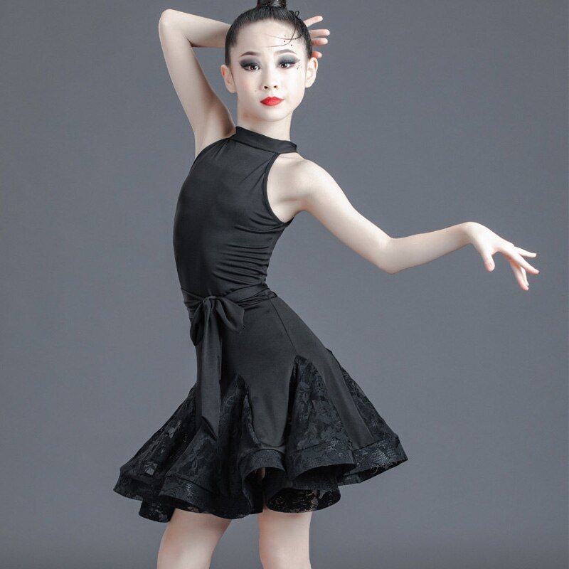 Mädchen Latin Dance Kleid Kinder Spitze Quasten Kl... – Vicedeal