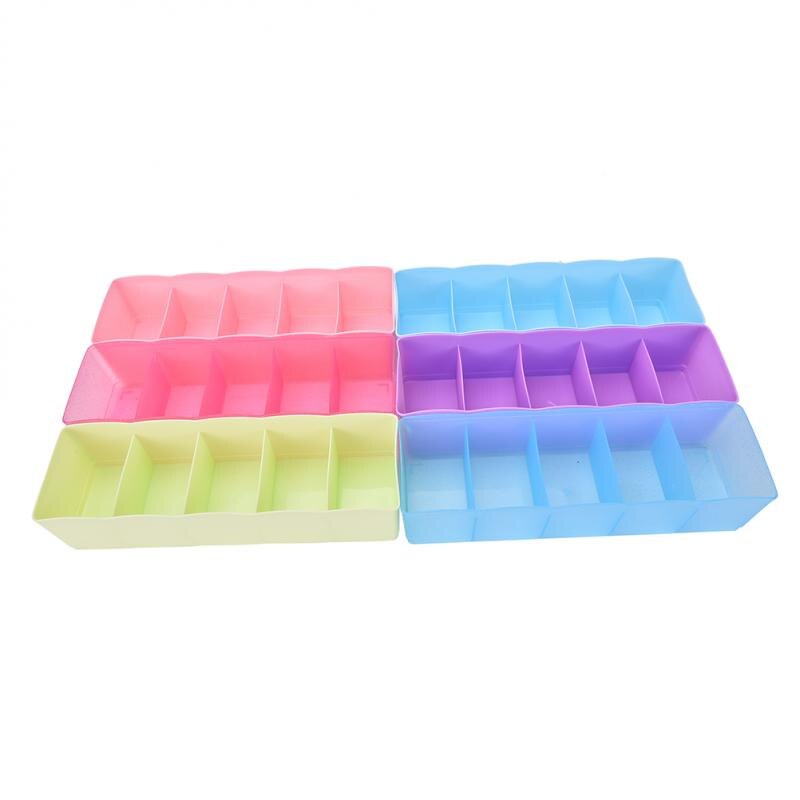 1PCS Underwear Underwear Storage Box 5 Grid Socks Underwear Drawer Closet Family Storage Box Storage Box Partition TSLM1