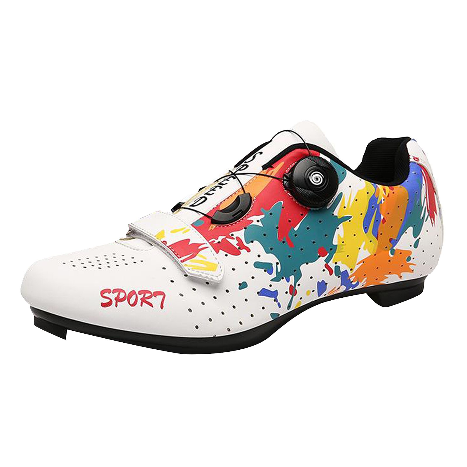 Cycling Shoes Mountain Road Bike 2/3-Bolt Quick Buckle Lace Fits SPD/ SPD-SL Riding Cycling Equipment 40-47