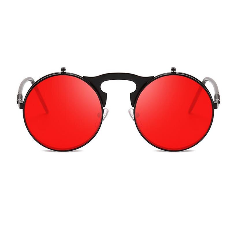 Vintage ronde zonnebril dames heren merk designer steampunk spiegel metaal UV400 tinten – koop de beste producten in de online winkel