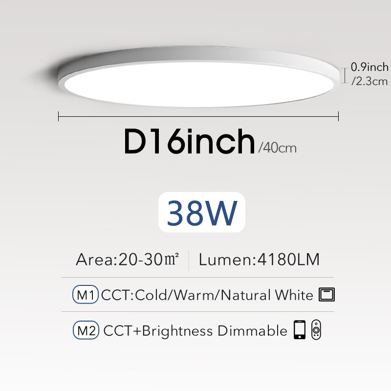 MARPOU smart led-licht 0,9-inch binnenslaapkamer grote plafondlamp moderne plafondlamp ultradunne led-plafondlamp voor kamer: Paars