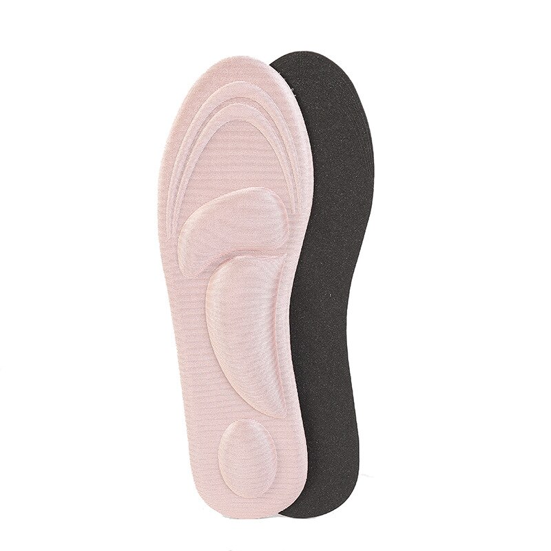 Plantillas ortopédicas con espuma viscoelástica 4D flocado, plantillas ortopédicas con arco para zapatos, suelas planas para pies, suelas ortopédicas para cuidado de zapatos: light pink