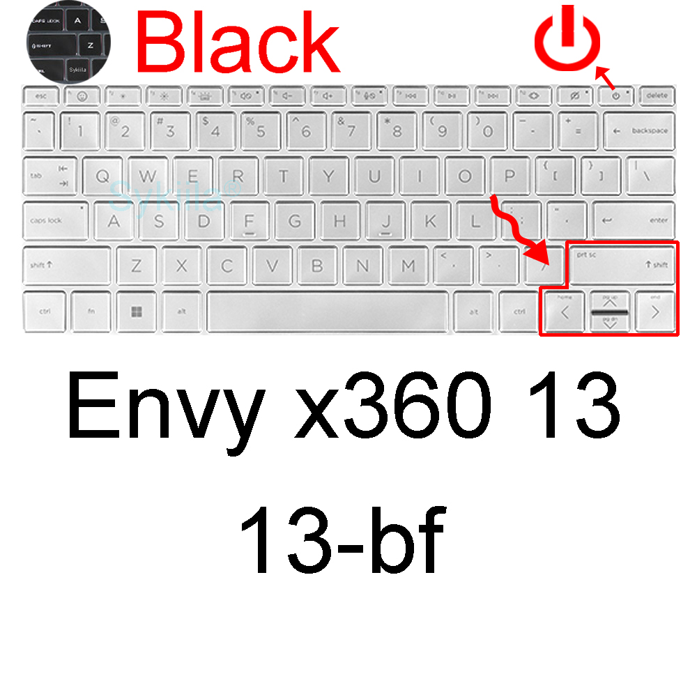 Housse de clavier pour HP ENVY 13 13-BF 13-AY 13-AR 13-BA X360 13-BD 13-AG 13-AH 13-AQ 13-M 13-D, étui de protection en Silicone 13.3: GRIS