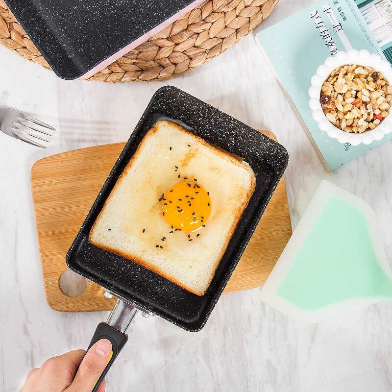 13.5 x 18.5 cm rustfrit stål nonstick stegepande aluminiumslegering køkkengrej pandekage æggegryde dyb gas induktionskomfur grill