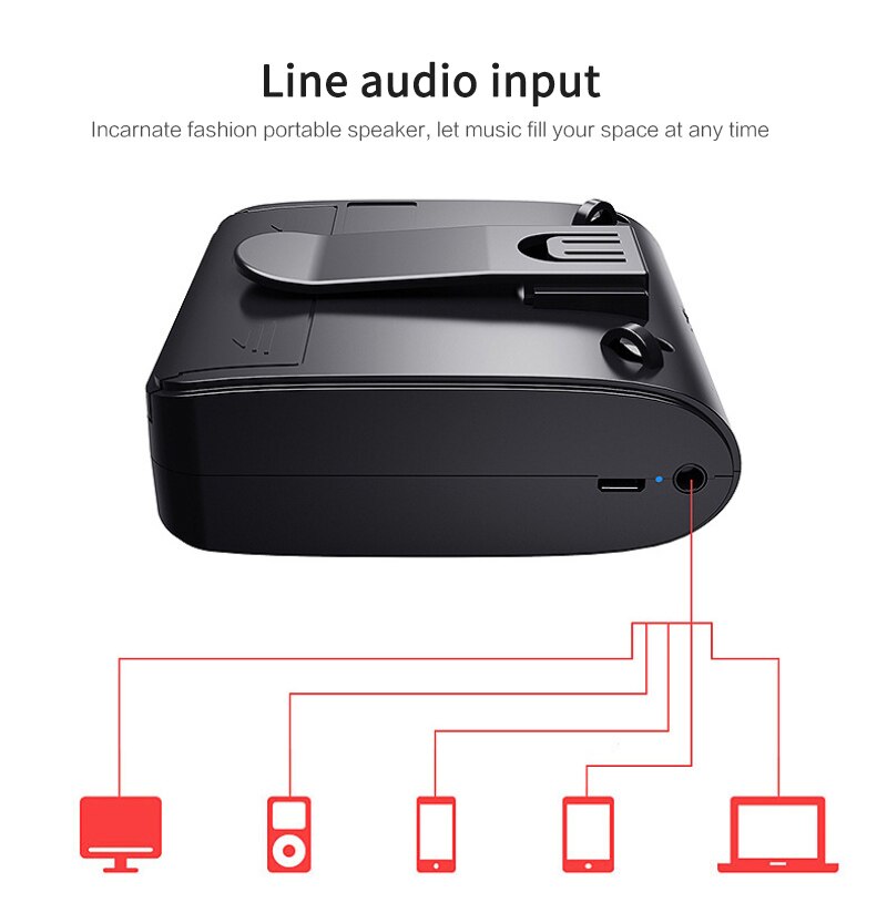 Rechargeable Lithium Battery Speakers With Headset Lightweight And Convenient Mini Audio Speaker High Fidelity Low Noise
