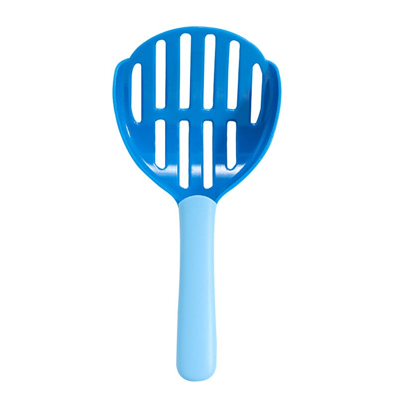 Gato do animal de estimação maca pá de maca de gato de plástico pá de maca de gato pá de excrementos de gato de estimação artefato de areia colher de areia novo: light blue handle