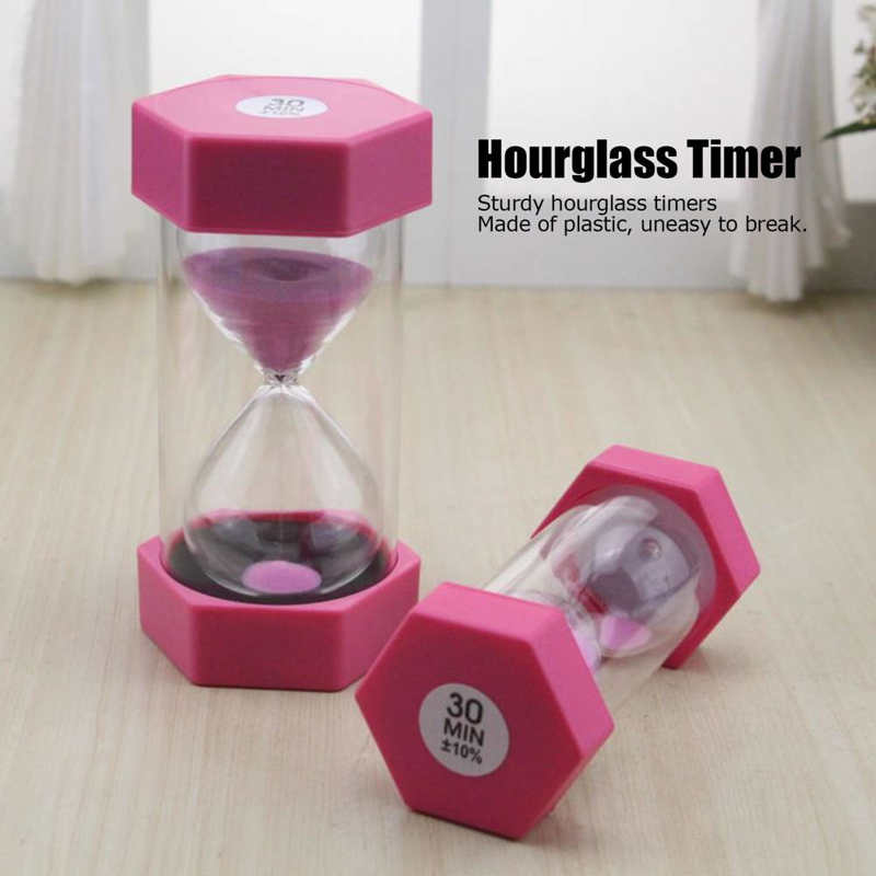 Metal Hexagonal Hourglass Sand Timer 30 Minutes Timer Clock for Classroom Home Office Kitchen Use 60 Minutes Hourglass