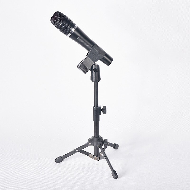 Mini Tabletop Tripod Microphone Mic Stand Holder with Threaded for Meetings Lectures Speaking and Ect