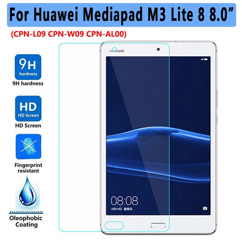9 H Gehard Glas Voor Huawei MediaPad M3 Lite 8.0 Screen Protector Tablet Beschermende Film Voor M3 lite S 8.0 inch Glas Guard