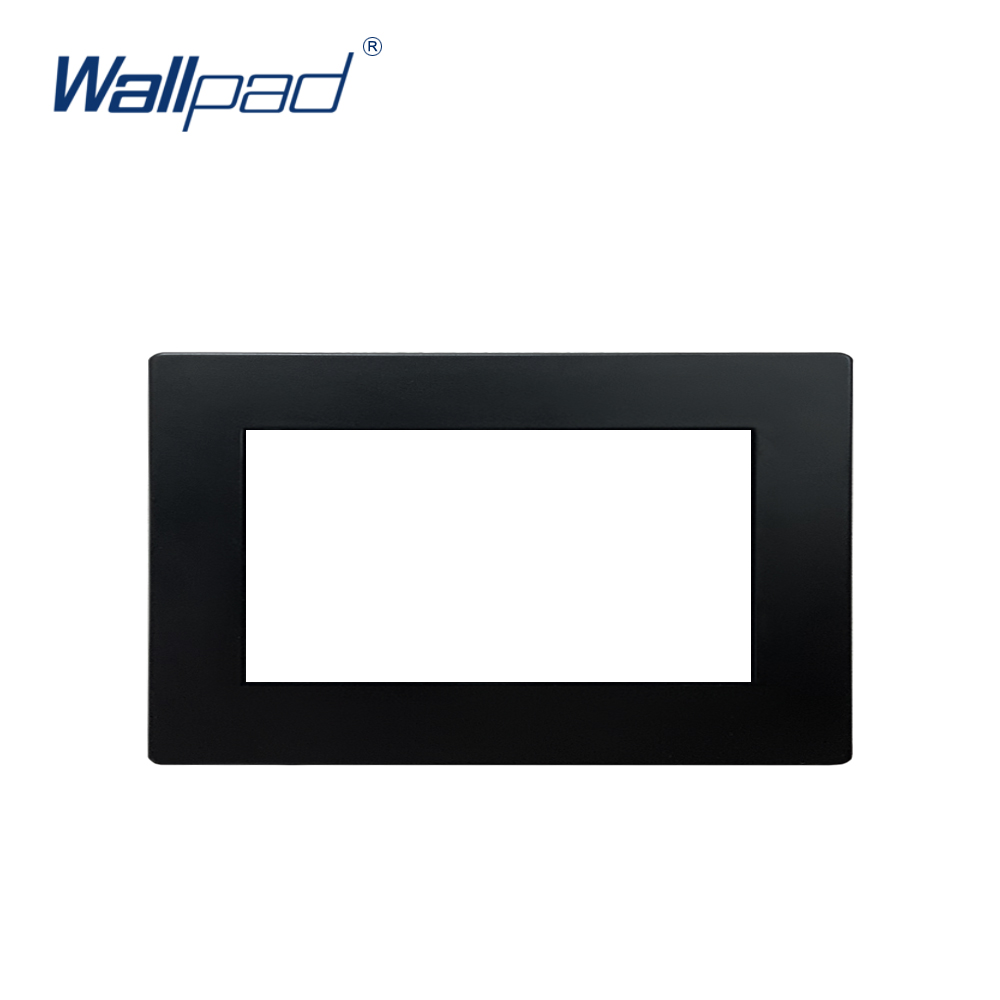 Wallpad PC Glass Aluminum Panel Frame Hotel Panel Frame 147*86mm Frames Panel Only: PC Black