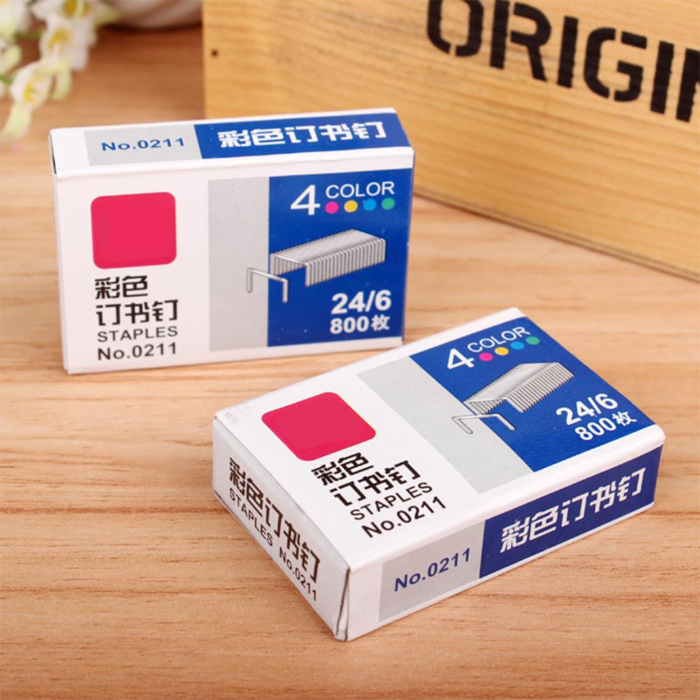 Igły robić paznokci szkolne akcesoria piśmiennicze prezent dla studenta kolor 12 # profesjonalne przenośne zszywki wiązanie robić papieru materiały biurowe