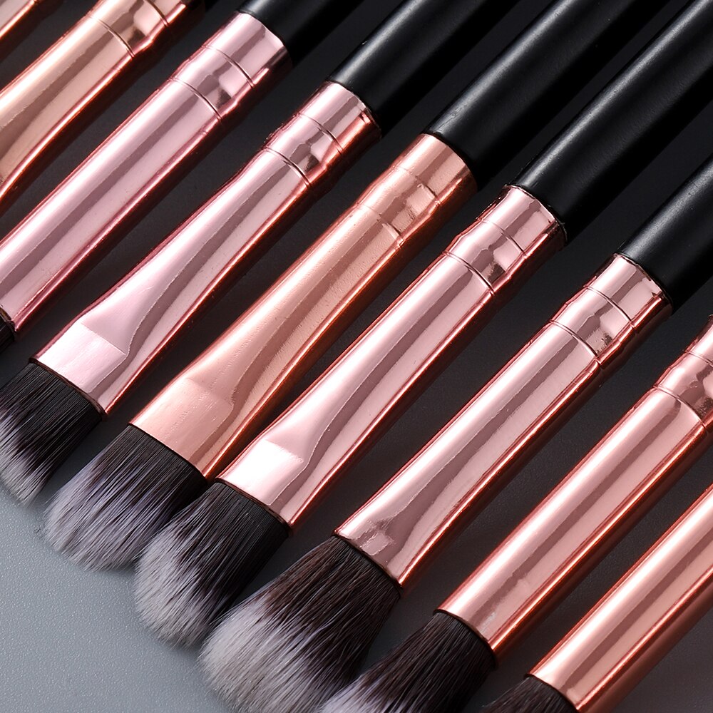 Fld 10 stuks kabuki premium synthetische make-upkwasten foundation poeder blending spons oogschaduw wimpers wenkbrauw make-up kwastenset
