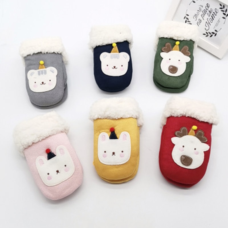 Winter Handschuhe Niedlichen Baby warm Karikatur Fäustlinge unisex Warme voll-Finger handschuhe