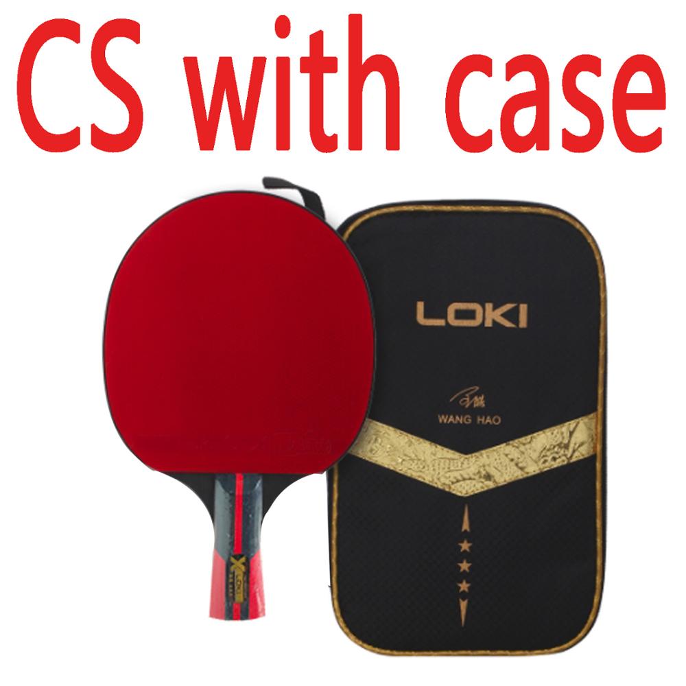 LOKI X3 Training Table Tennis Racchette di Alta Elasticità Spugna di Gomma Ping Pong Bat con Borsa Racchetta: CS with 1case