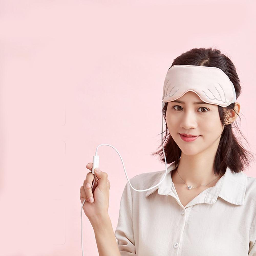 SzBlaZe-mascarilla de grafeno con calefacción para los ojos, máscaras para dormir con USB, temperatura ajustable, portátil, cómoda para la hinchazón de los ojos, ojos secos