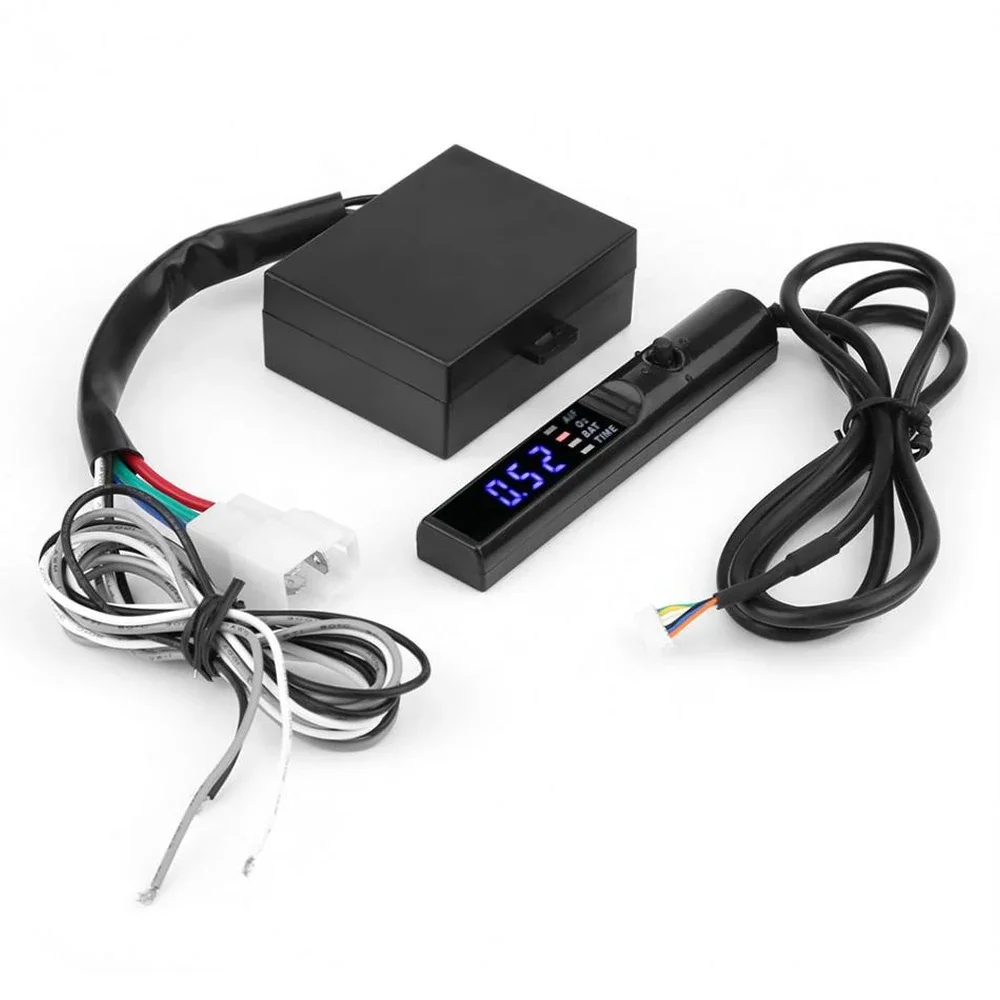 Temporizador Turbo de 12V para coche, controlador de retardo, retardador de tiempo de estacionamiento, dispositivo modificado, pantalla Digital LED electrónica Universal para coche: Azul