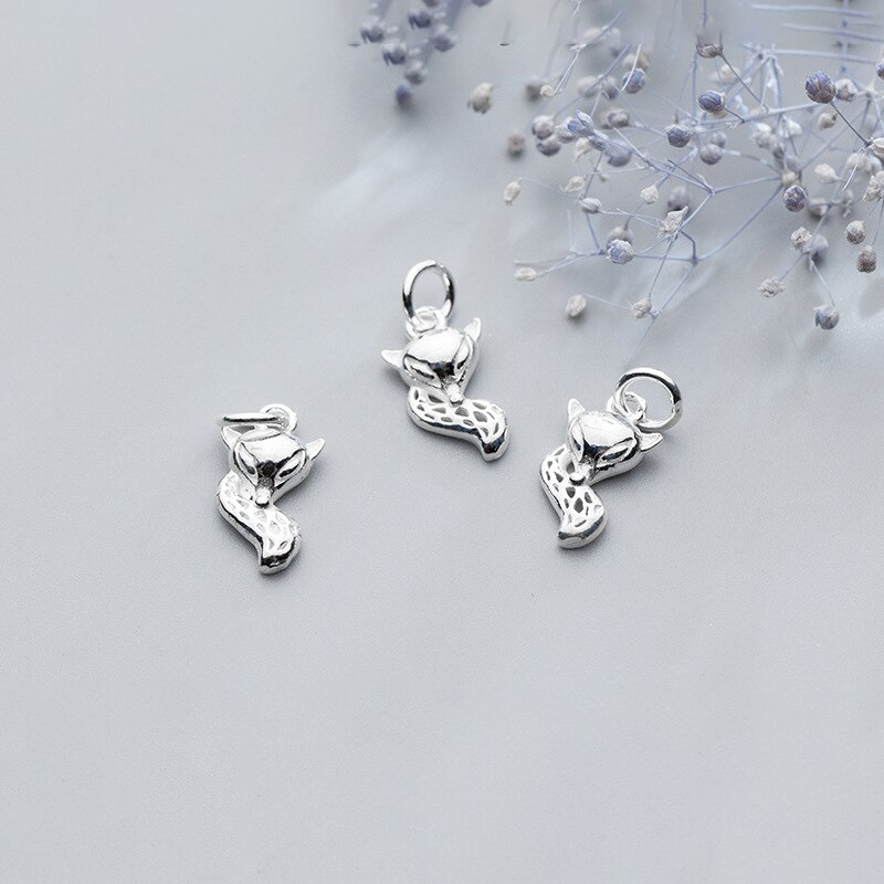 Meetsoft Leuke 925 Sterling Zilveren Dieren Fox Hollow Bedels Voor Diy Handgemaakte Fijne Sieraden Ketting Armband Chic Accessoire