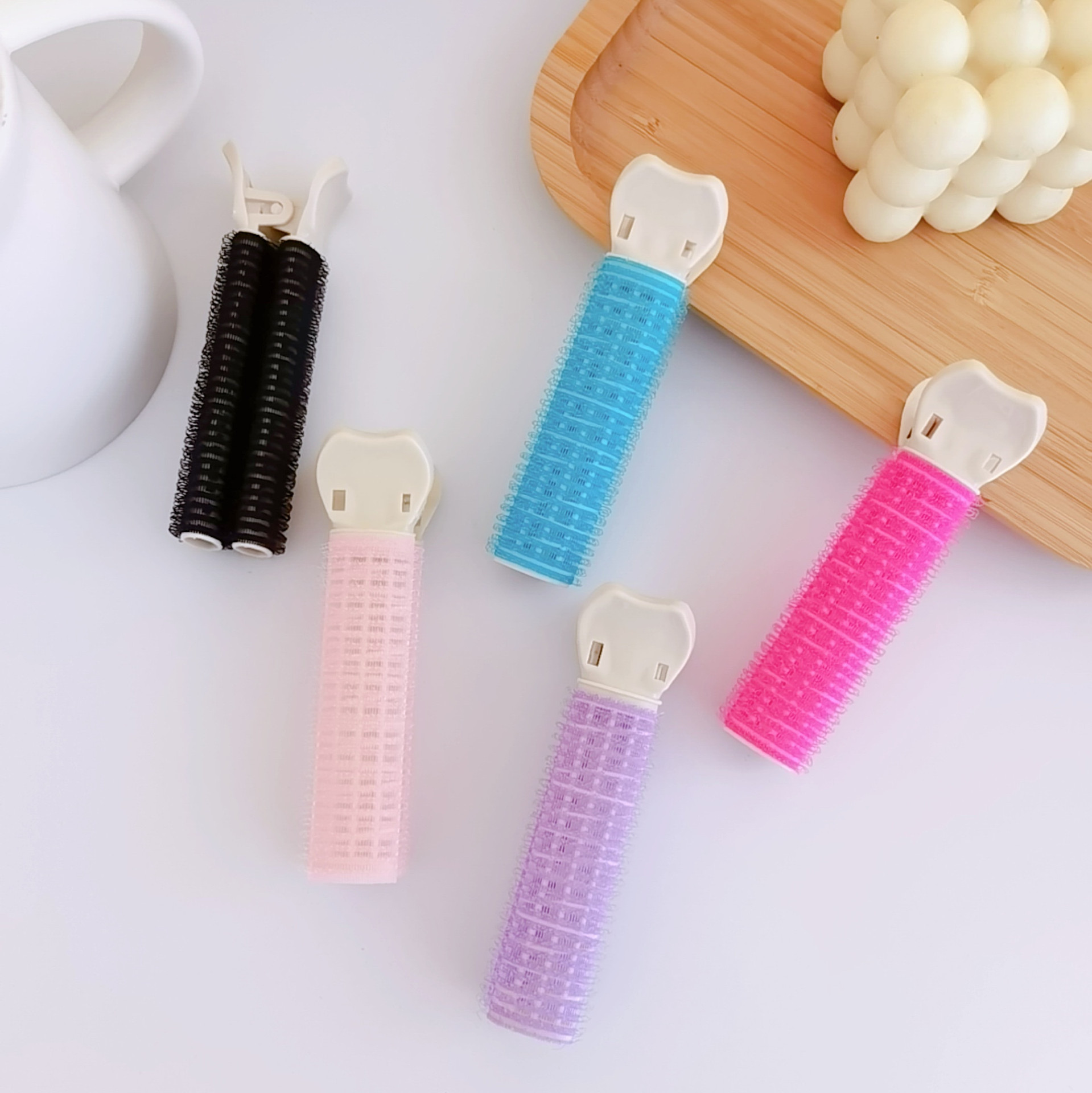 2pcs Hair Curly Clip Hair Root Fluffy Curler Hair Clips Set Hair Self-adhesive Curling Rollers Hairpins Hair Top Styling Tool