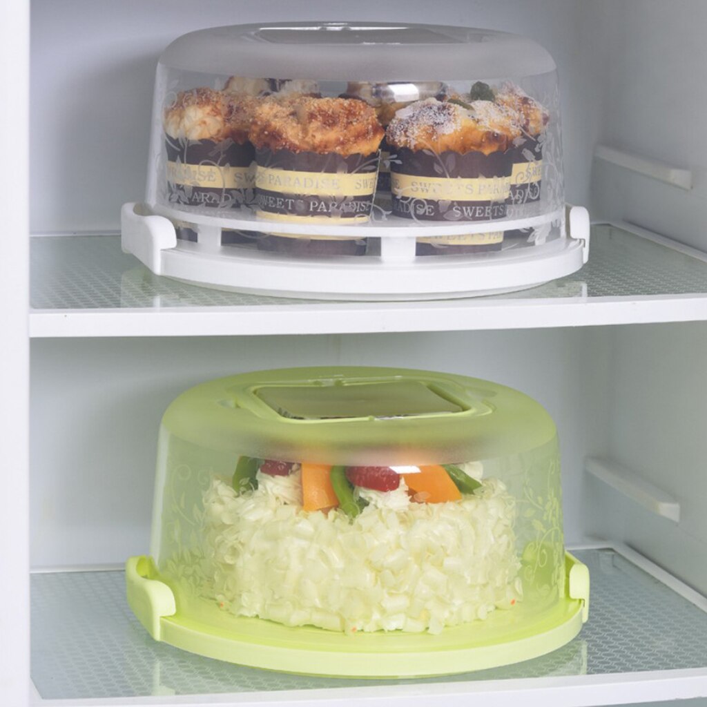 Cake cupcake muffin houder met opvouwbare handgreep doorschijnende koepel