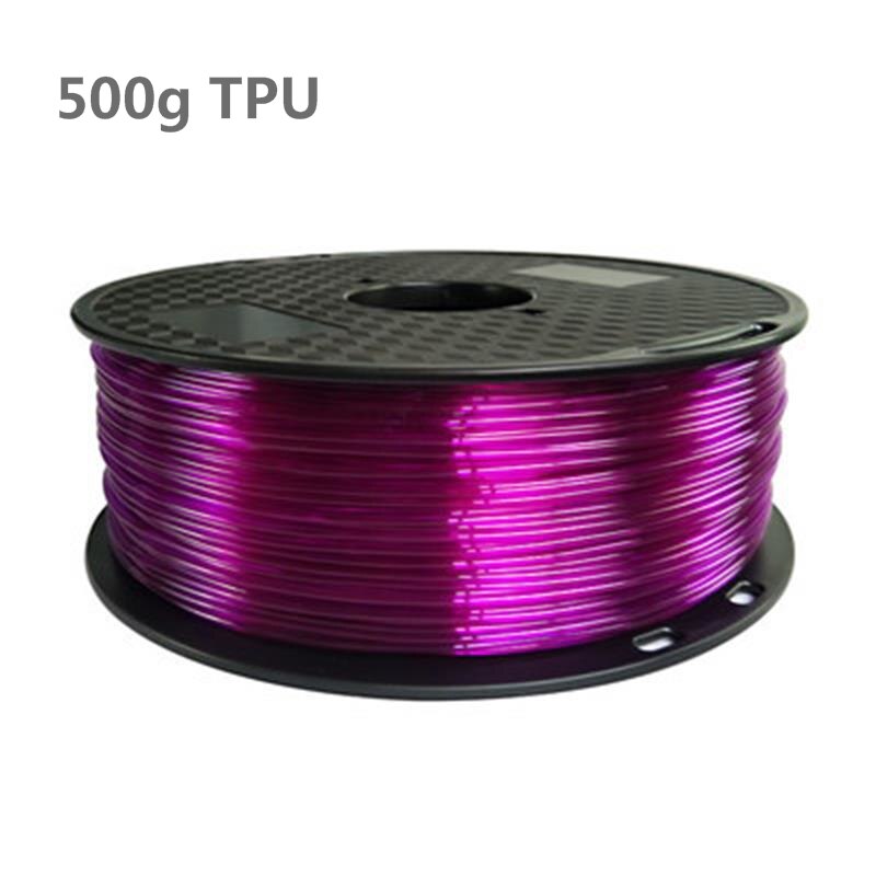 0.5KG TPU 3D Printer filament 1.75mm 500g Flex Soft Elastomer Rubber Material for 3D Printer Consumables: Tran-Violet