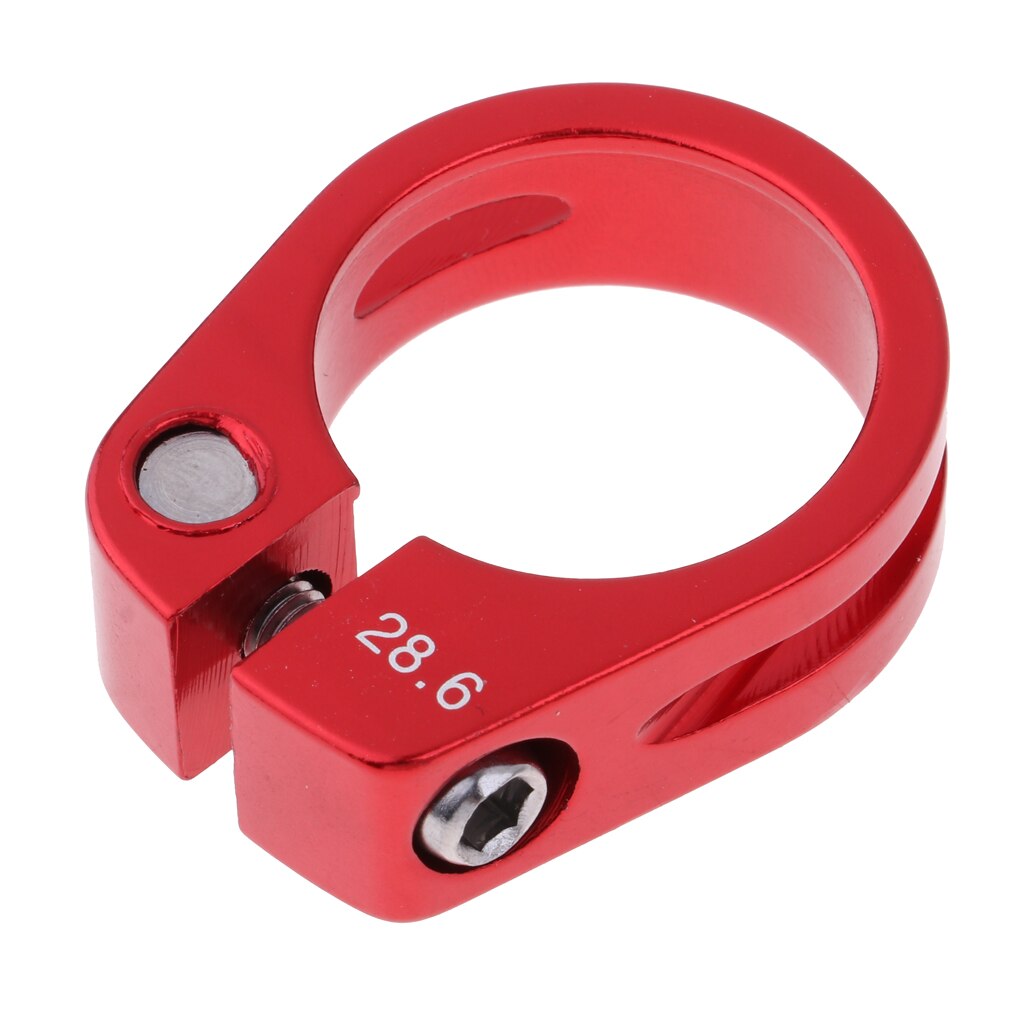 Aluminum Alloy Kids Bike Seatpost Clamp Balance Push Scooter Seat Post Saddle Tube Clip for 25.4/27.2 mm Saddle Tubes for MTB: Red 28.6mm
