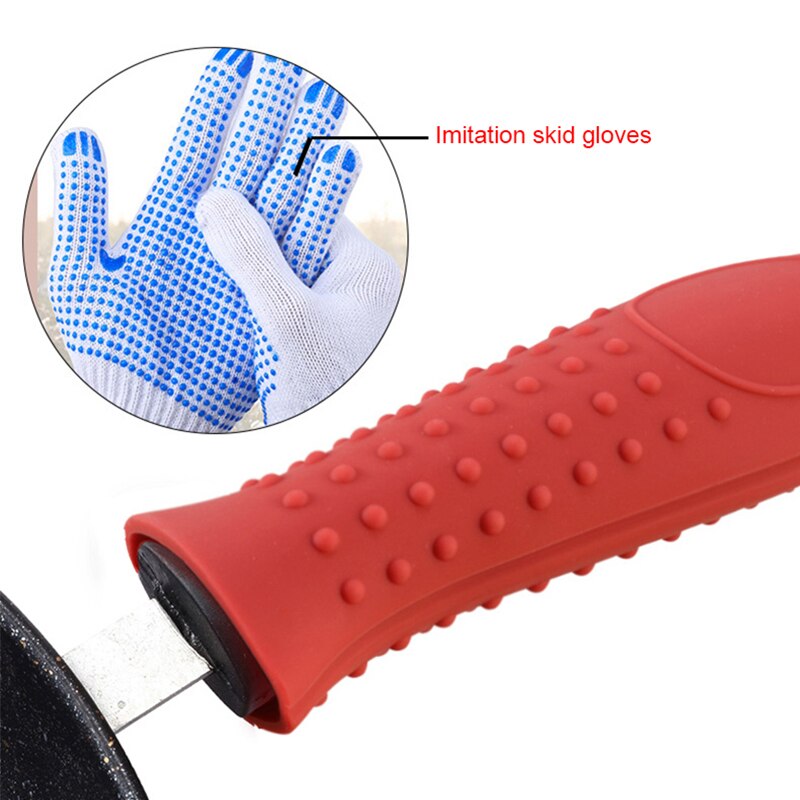 Oven Mitts Silicone Heat Resistant Pinch Mitts, used for cast iron frying pan lid, Heat Resistance Silicone Pot Handle Cover