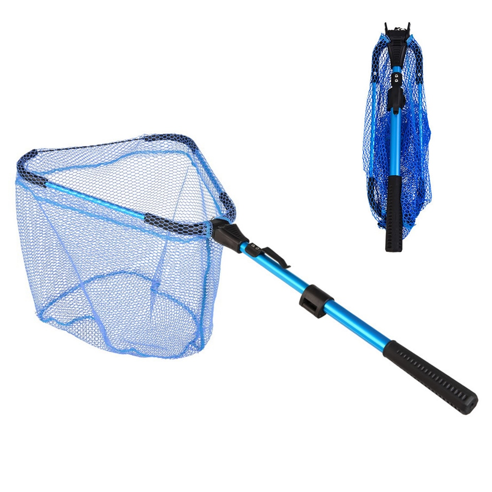 Collapsible Fishing Net 2 Section Telescoping Folding Fish Landing Net for Fly Fishing Catch and Release