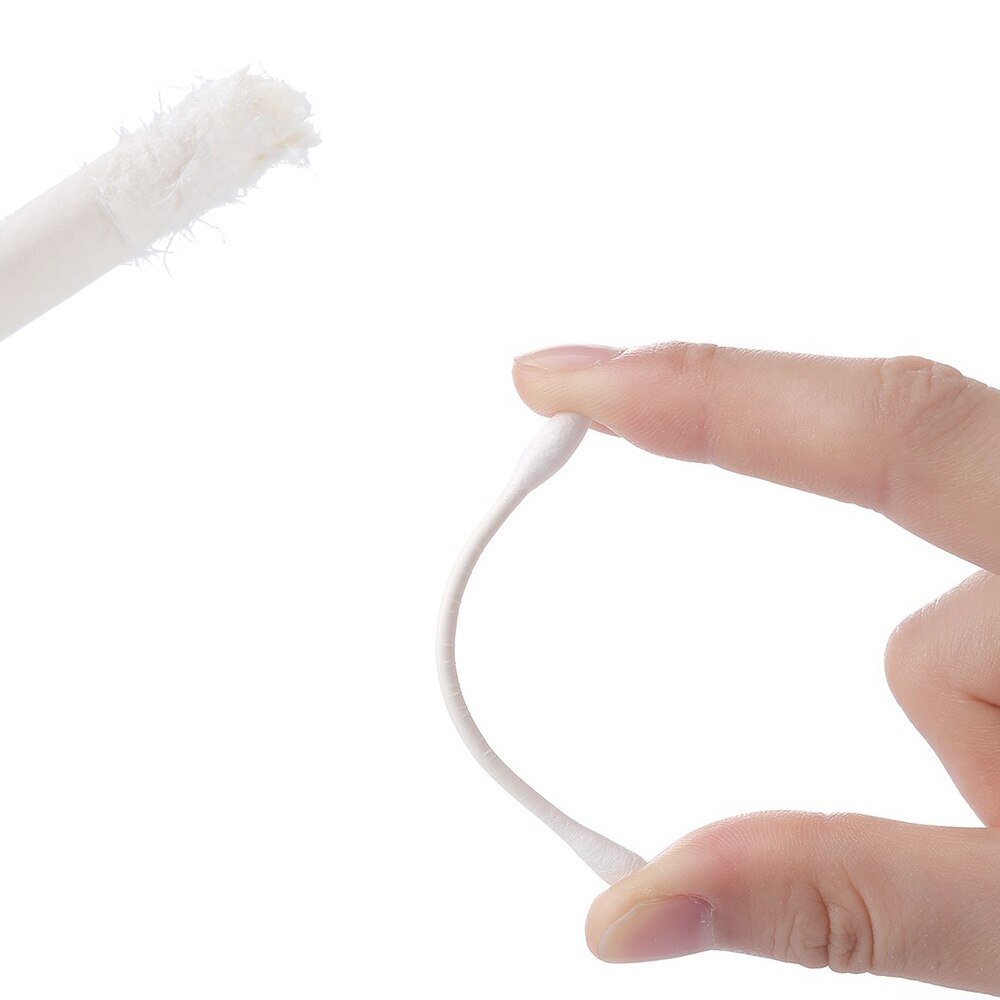 100 stuks/zak make-up wattenstaafjes oorwattenstaafjes dubbele kop wegwerppapieren wattenstaafje oogschaduwmengapparaat neusreinigingstool