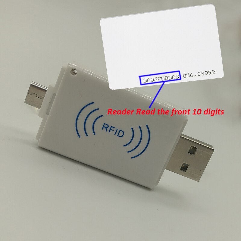Double USB Rfid Card Reader for Android window system mini size Micro USB 125khz Rfid Reader