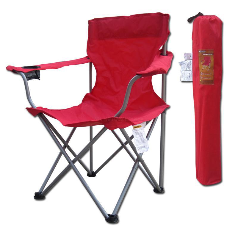 Udendørs klapstol stål chaise oxford fiber lænestol med kopholder bærbar og kraftig til fiskeri camping hicking: 3