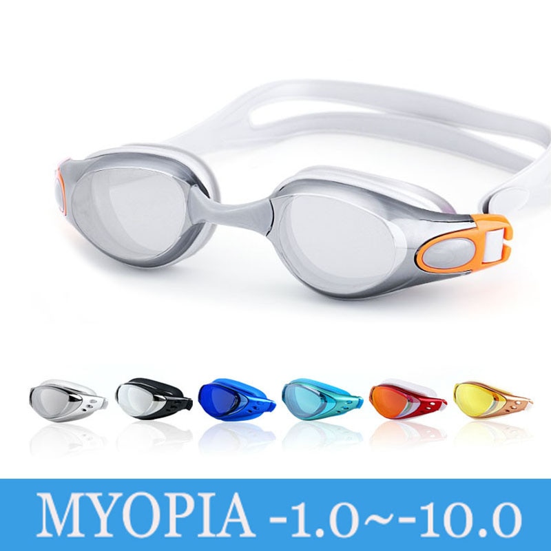 Swimming Glasses Myopia Adult Anti Fog Electroplate Natacion Men Women Swim Pool Goggles Diopter Water Swim Eyewear