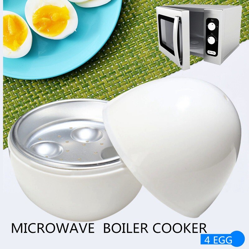 Keuken Microwavable Eieren Boiler Cooker 4 Cups Stoomboot Voor Magnetron 4 Eieren Ontbijt Keuken Apparaat Koken Gereedschap Levert