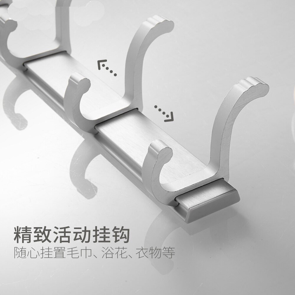 Crochet mural porte-manteau en aluminium, espace libre poinçon porte-manteau wx7241111