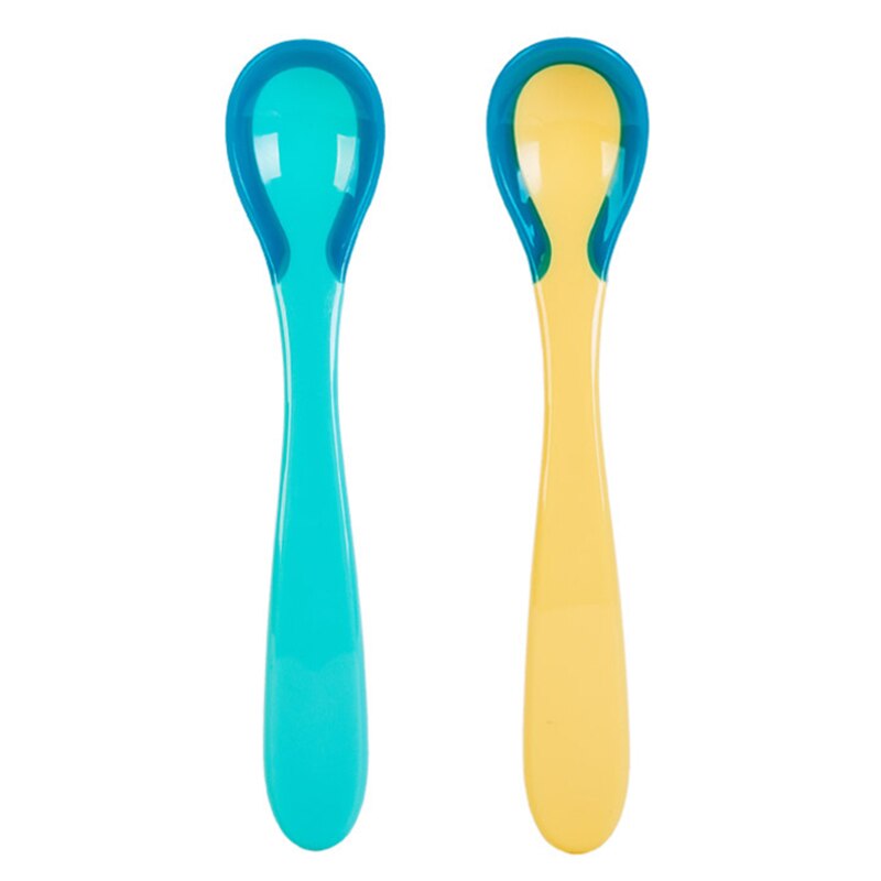 Gorąca temperatura ciepło wyczuwające sztućce dla dzieci robić naczynia robić karmienia dzieci łyżka bezpieczeństwo niemowlę karmienie piersią prato infantil